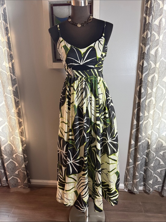 Joie Dresses & Skirts - Joie Tropical Leaf Print Cut-Out Maxi Dress - Size 6 - 100% Cotton
